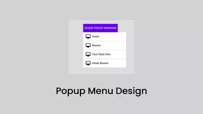 PopupWindow Design