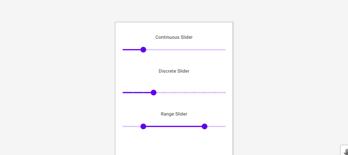 sliders material component