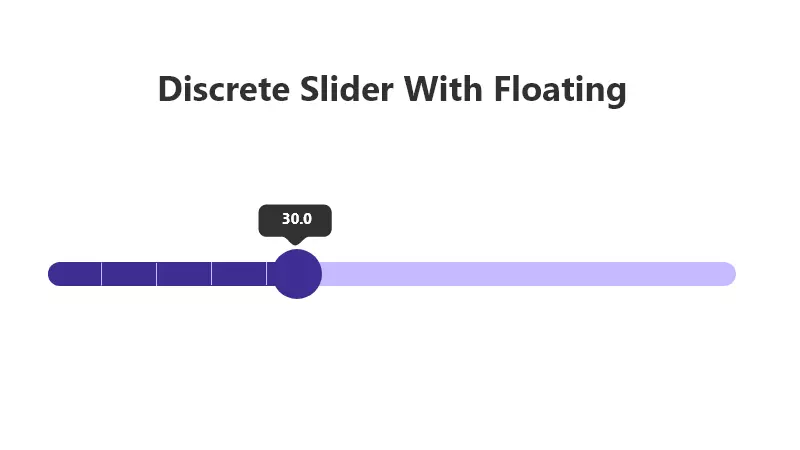 Discrete Range slider with floating view