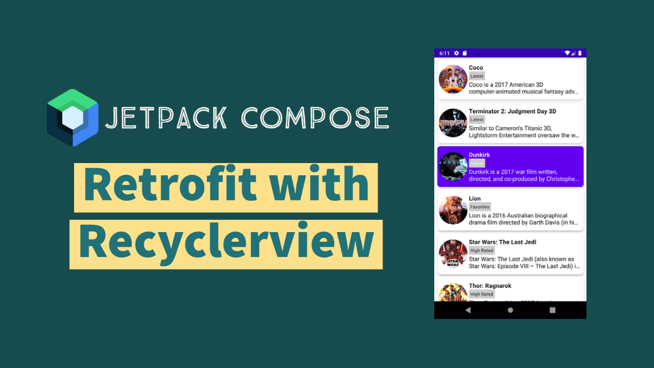 Jetpack compose – Retrofit with Recyclerview