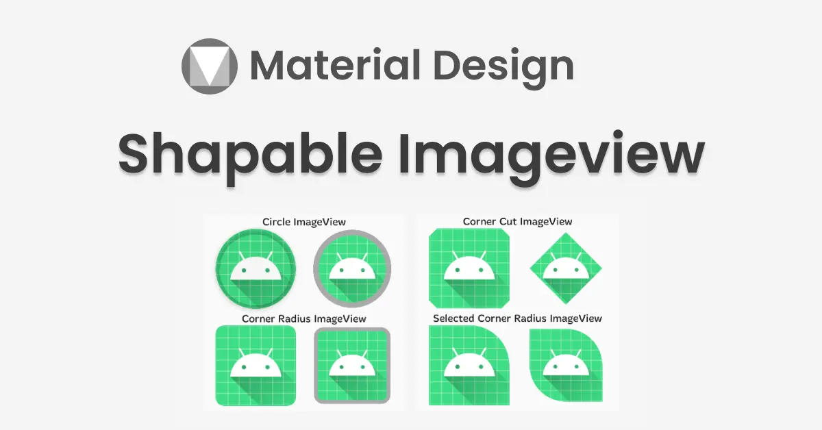 shapeableimageview in material design poster