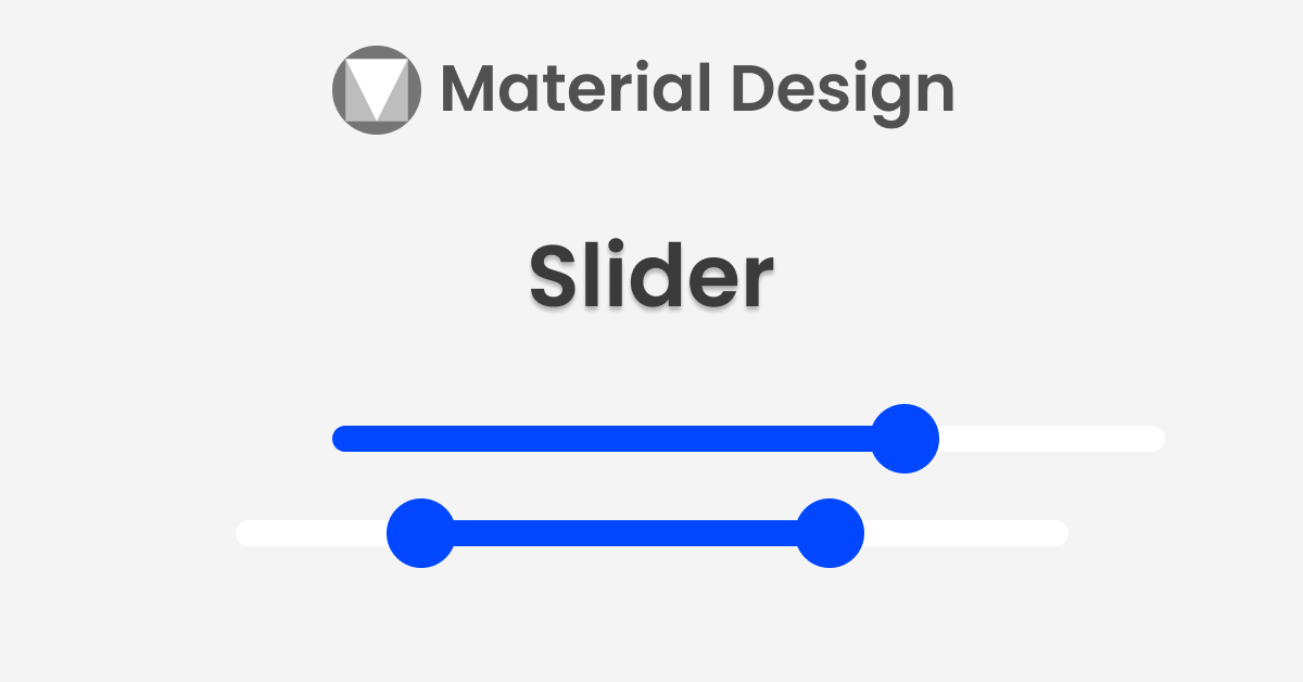 slider in material design poster